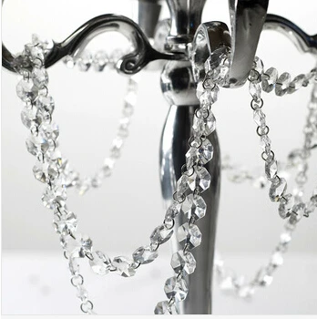 

Crystal Garland 5meters Chandelier Crystals Parts Crystal Lamp Parts 14mm Octagon Crystal Beads Glass Garland Curtains of Beads