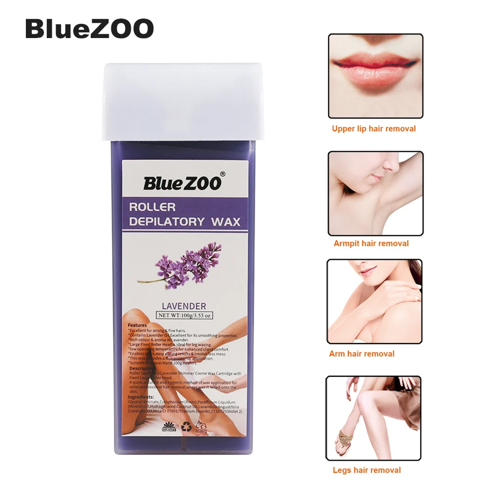 Blue ZOO, 100 г, роликовый эпиляционный воск, эпилятор для рук, ног, подмышек, тела, воск для удаления волос, несколько ароматов, инструменты для удаления волос