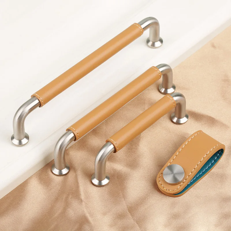 Черно оранжевая американская дверная ручка для шкафа из нержавеющей стали