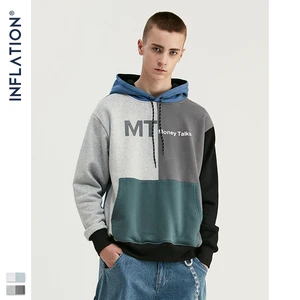 Мужская толстовка с капюшоном INFLATION FW, модная Осенняя Толстовка контрастных цветов с принтом логотипа, уличная одежда, 9609 Вт, 2020