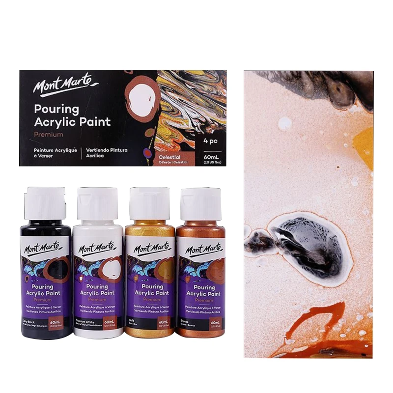 

60ML Pigment Acrylic Paint Set Fluid Marbling Paint Acrylic Pouring Medium Drawing Tool For Artist DIY Art Supplies