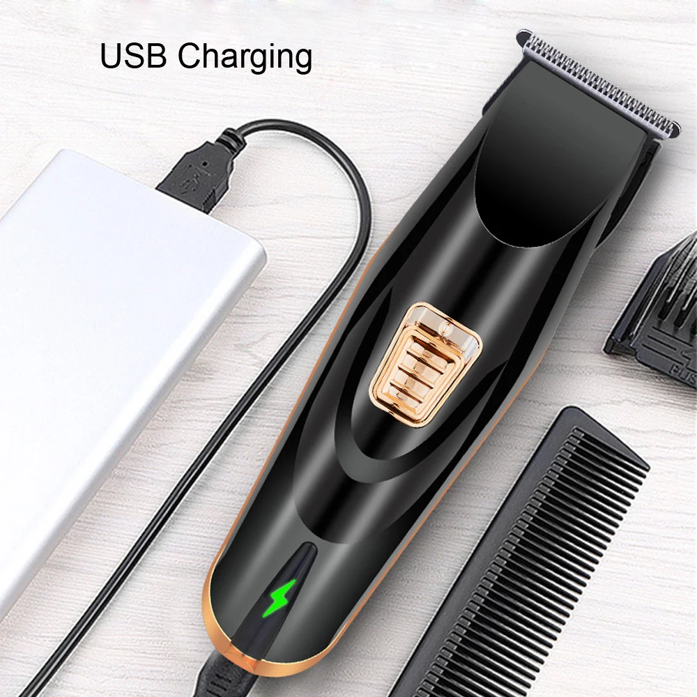 Профессиональная машинка для стрижки волос 0 1 мм лезвие usb зарядка мощный