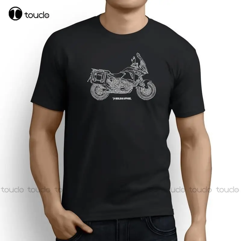

New Short Sleeve Men T Shirts Round Neck Austrian Classic Motorcycle Fans 1290 Super Adventure T Motorcycle Artt Shirt