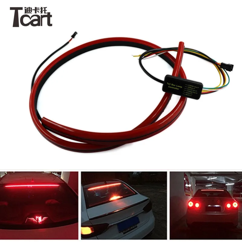 Tcart 100 см автомобиля высокие стоп сигналы светильник s 12V светодиодный гибкая