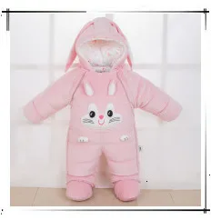 30 degrees Children Baby girl clothing Winter Thicken Parka Kids Faux Fur Hooded Coat Plus velvet Jackets clothes snowsuit