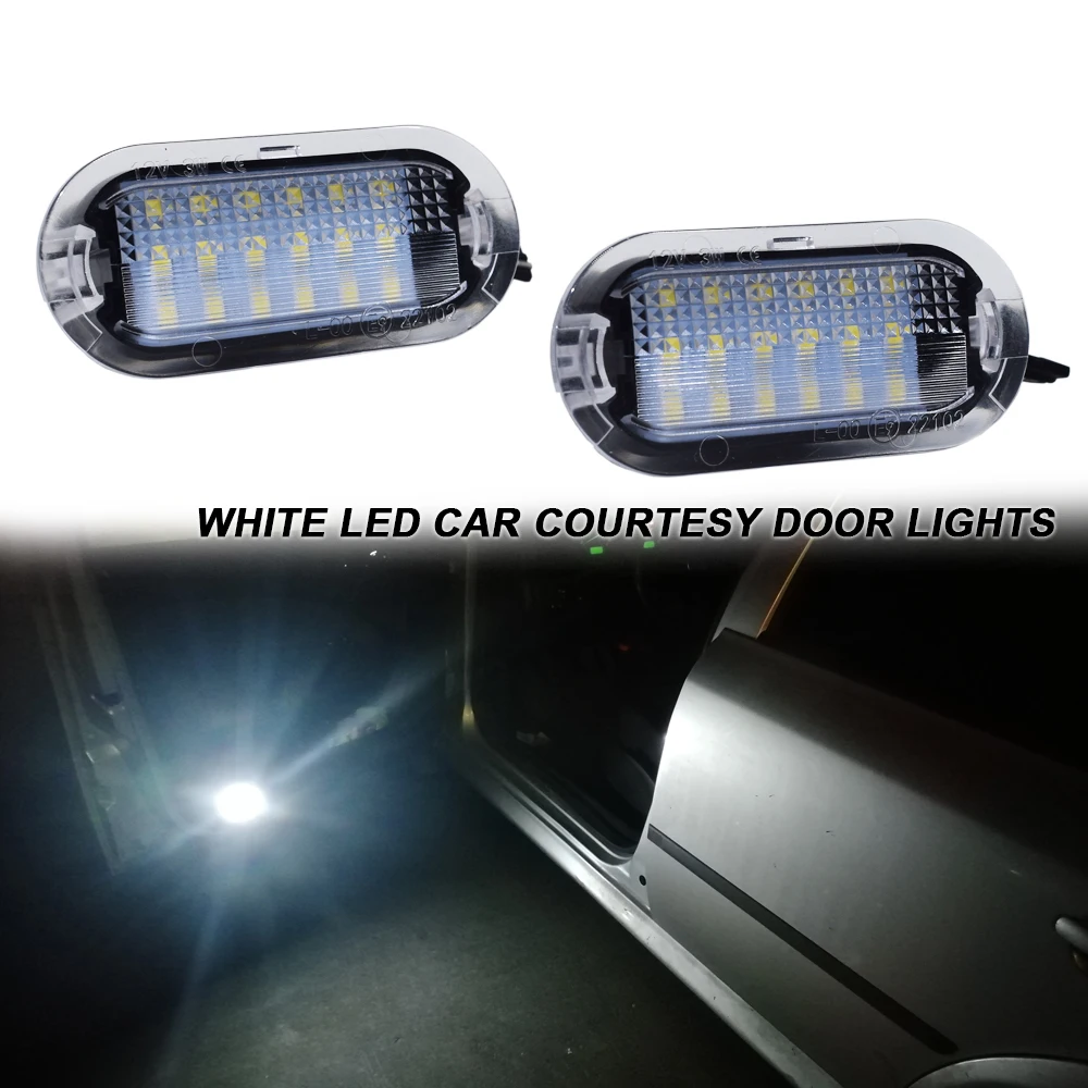 

2pcs LED car courtesy step welcome door lights for Volkswagen Bora Beetle Jetta MK4 Golf MK3 MK4 Polo Sharan Vento Touran Skoda