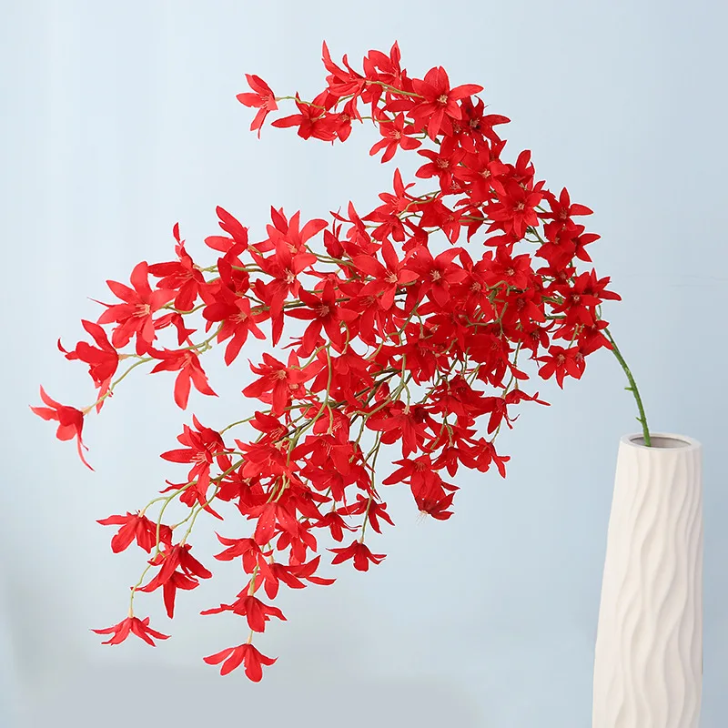 125cm Oncidium hybridum artificial flower fake faux DIY wedding home decoration Photography props Holding flowers | Дом и сад