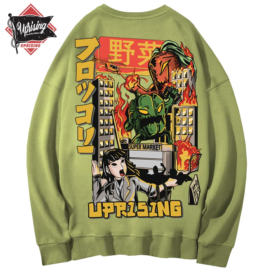 

Hoodies, Sweatshirts Men Hip Hop Japanese Harajuku Cartoon Monster Streetwear Summer Tops Cotton Oversized HipHop Hoodies men