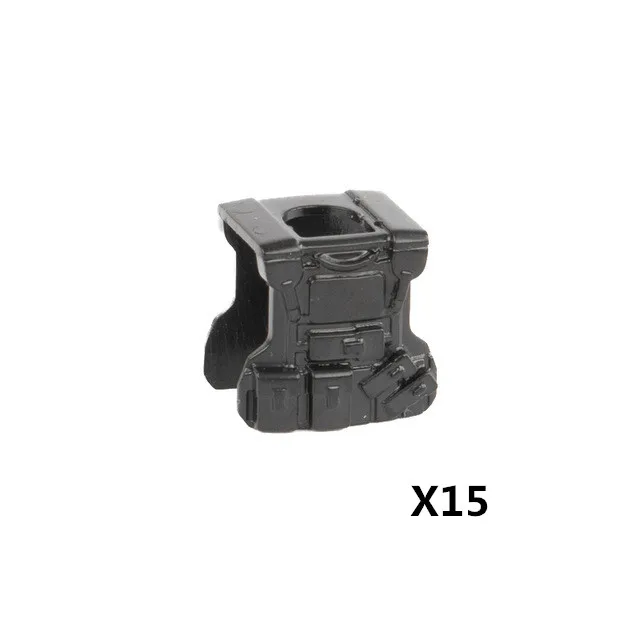 G-Vest-15pcs WW2 тактический жилет строительные блоки военный игрушечное оружие армия MOC солдаты фигурки тела Броня руки полиция кирпичи игрушки C127 - Цвет: G-Vest-15pcs