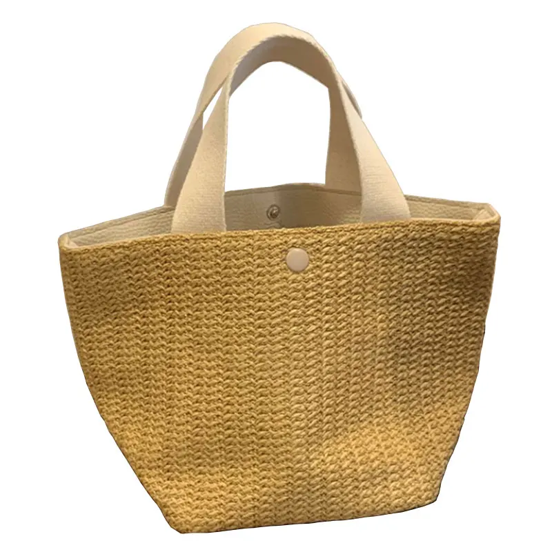 

Capacity Straw Bags Women Handmade Woven Basket Bolsa Tote Summer Bohemian Beach Bags Luxury Brand canvas Lady Handbags 2021 New