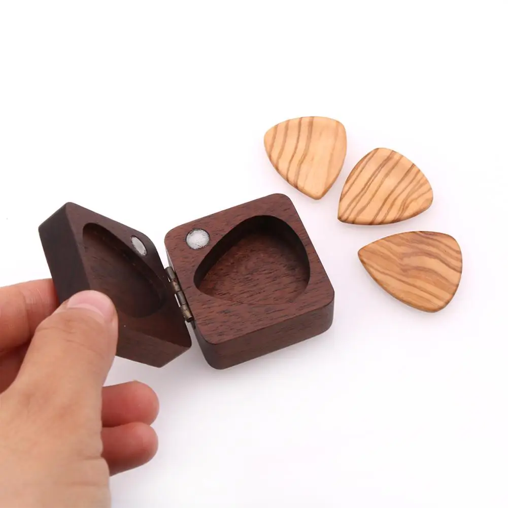 Набор гитарных медиаторов и деревянных подарочных коробок для хранения гитар 3