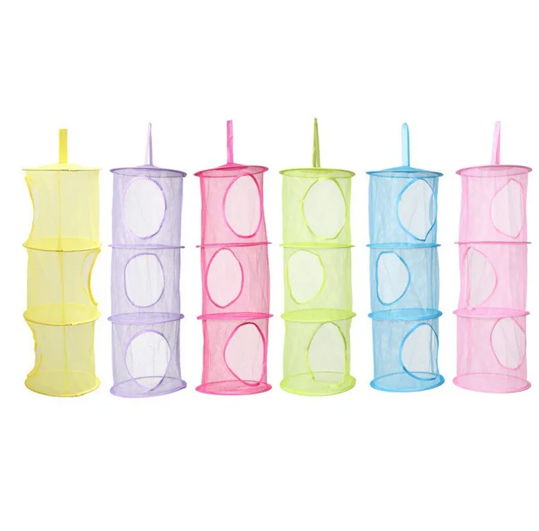 3 Полка сетка для хранения подвесная детский игрушечный Органайзер сумка спальня