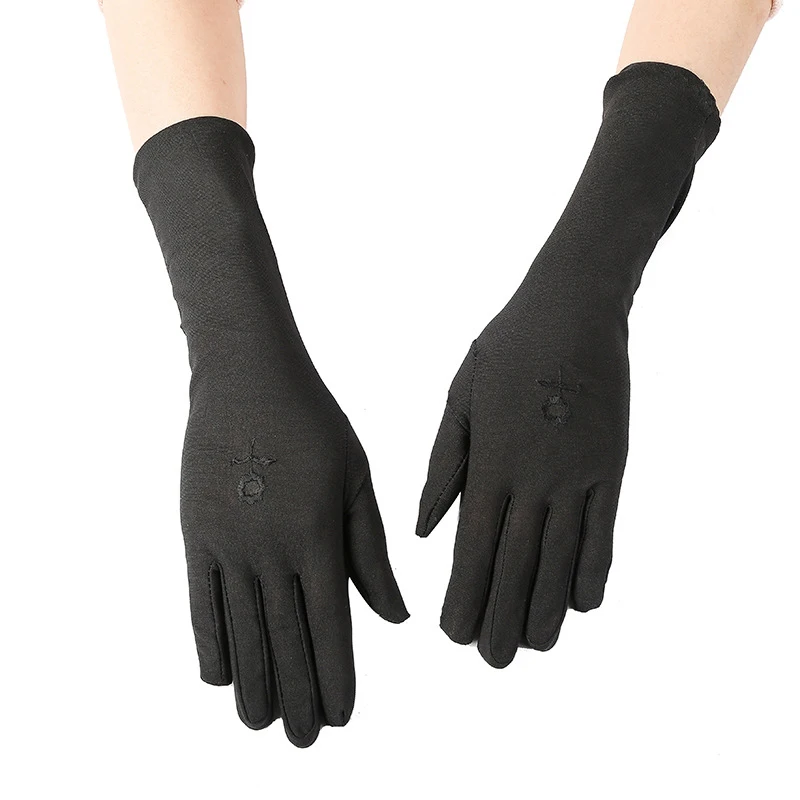 Летние однотонные перчатки среднего размера 1 пара солнцезащитных перчаток