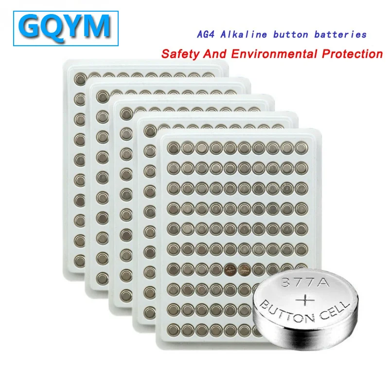 

600pcs AG4 1.55V Button Battery 377 Silver Oxide LR626 Sr626sw Alkaline Cell Coin Batteries Fit for Watch Battery