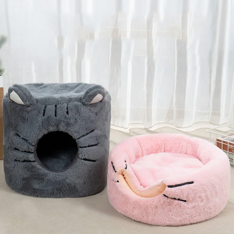 

Dog Beds Pet Bed Cave with Removable Washable Cushion Princess Cat House Soft Dog Bed Warm Deep Sleep Cat Sleeping Bag Washable