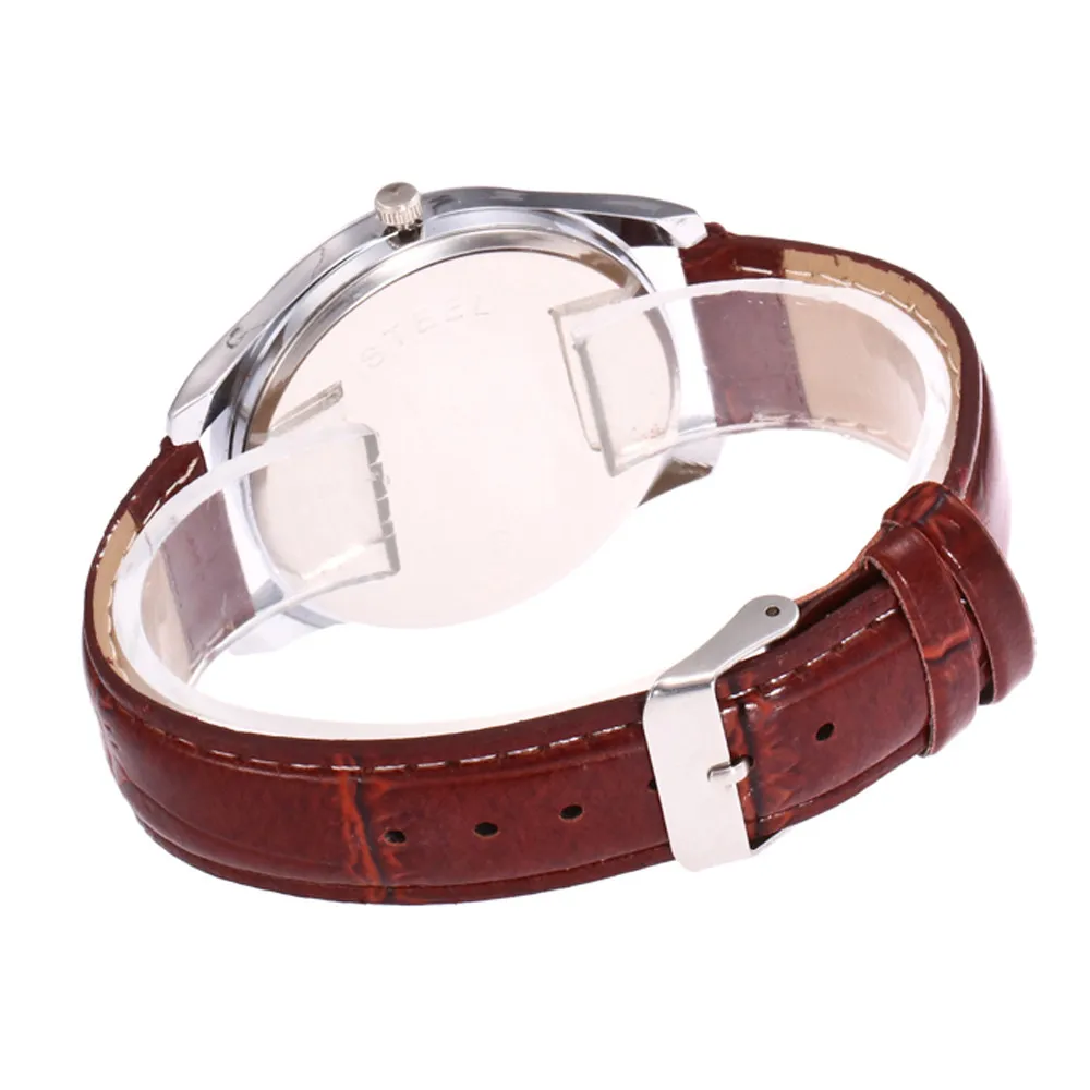 

Mens Watch Quartz Wristwatches Simple Business Fashion Leather Quartz Wrist Watch Free Shipping