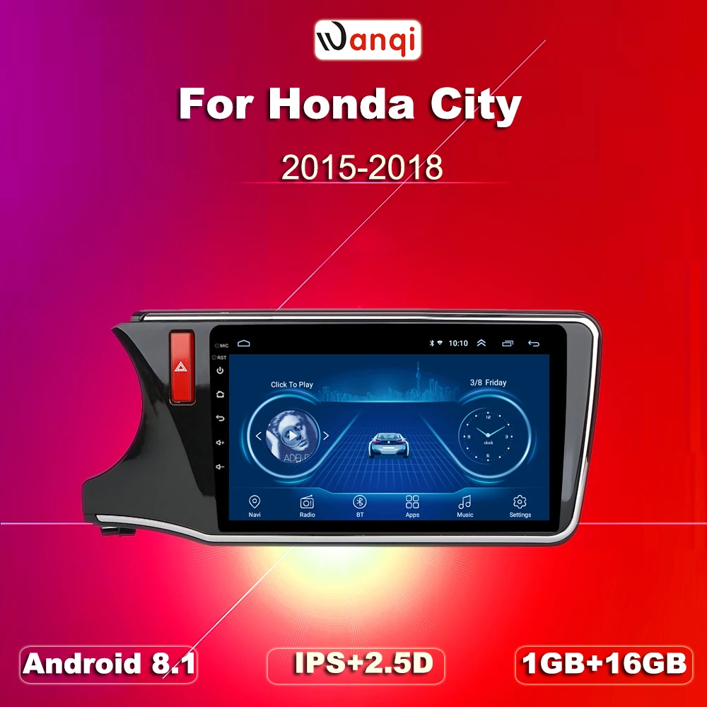 Автомобильный GPS-навигатор 10 1 дюйма Android 8 для Honda City Greiz Gienia 2015-2018 поддержка стерео