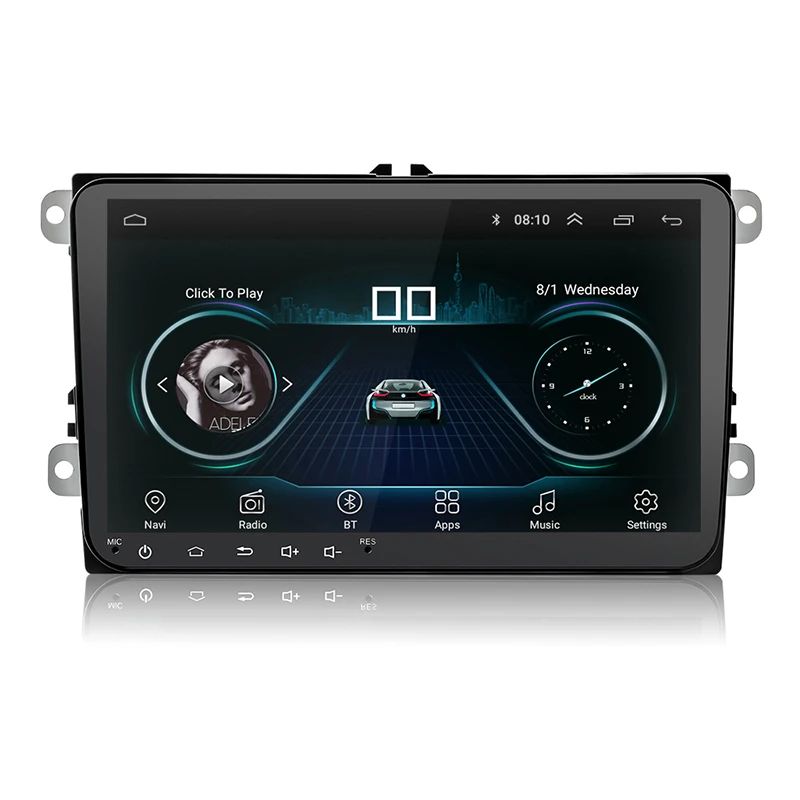 only radio Двойной 2Din Автомагнитола Android 8 gps 9 ''авто для Golf Polo Passat Beetle Touran SKODA SEAT Wifi bleutooth 2din Автомагнитола - Цвет: only radio