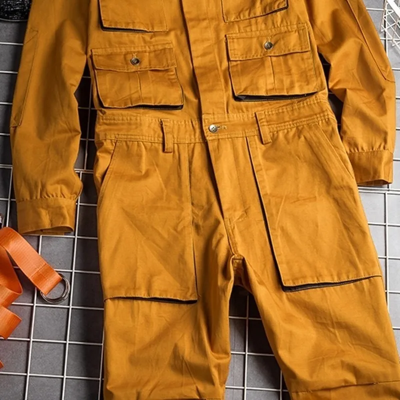 2020 осенние мужские комбинезоны в стиле хип хоп с длинным рукавом цельные