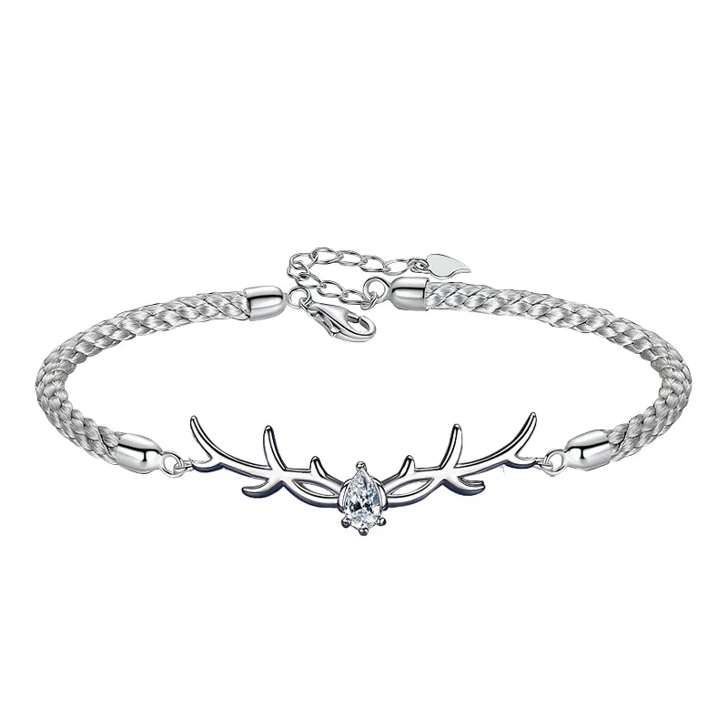 

Original couple bracelet female silver contracted rope web celebrity hand act the role ofing is tasted