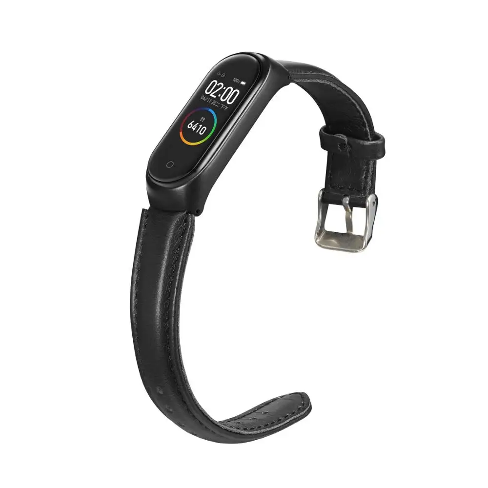 Fashion Soft Watchband For Xiaomi Mi Band 3 4 leather Bracelet Strap Wristband MIband mi band Watch Replacement | Наручные часы