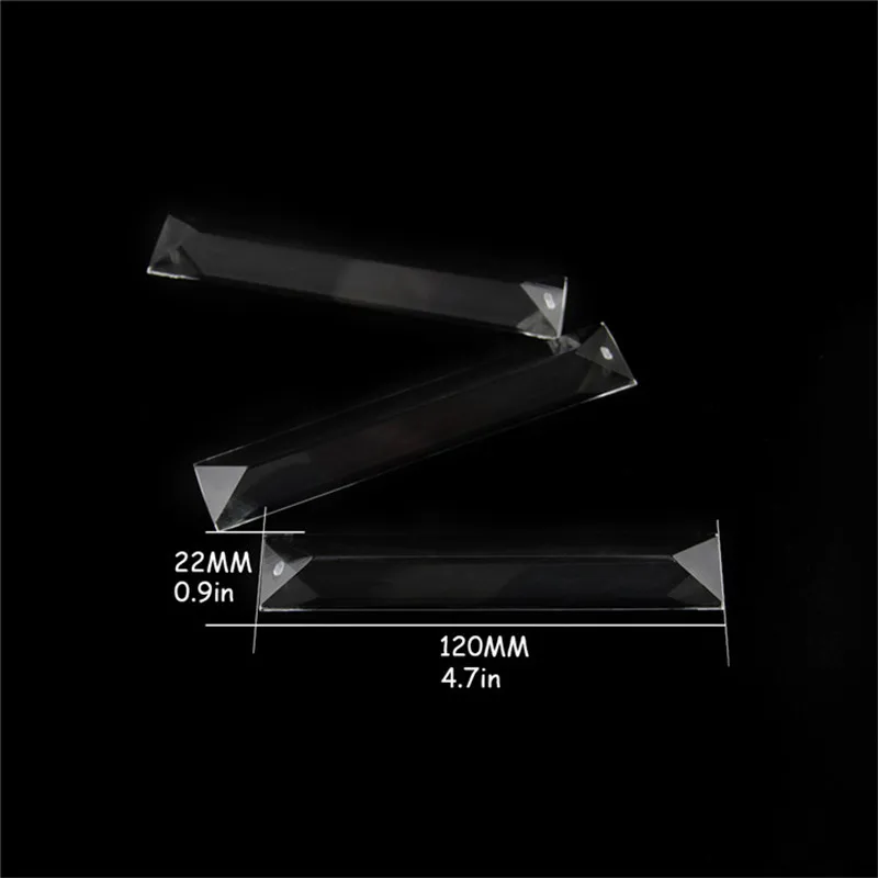 Clear 22X120mm Crystal Trimming Prim Part Chandelier Prism Drop Pendant For Curtain | Дом и сад