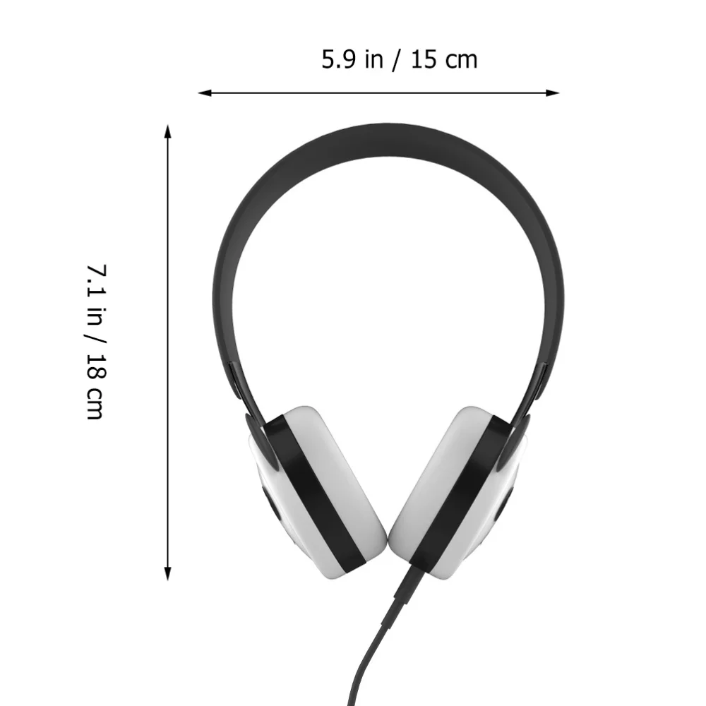 

1 Set Kids Headphone Wired Headset with Microphone Cartoon Panda Headphone