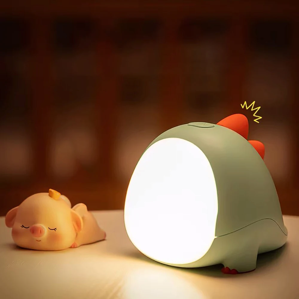 

Night Light Silicone Touch Sensor Animal Warm White Adjustable Night Lamp Kids Baby Bedroom Desktop Decor USB Rechargeable Timer
