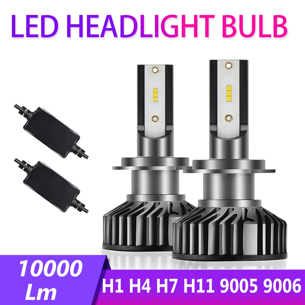2 шт. H1 H3 H4 H7 Led Canbus H8 H11 HB3 9005 HB4 9006 светодиодный головной светильник s мини 100 Вт 10000LM