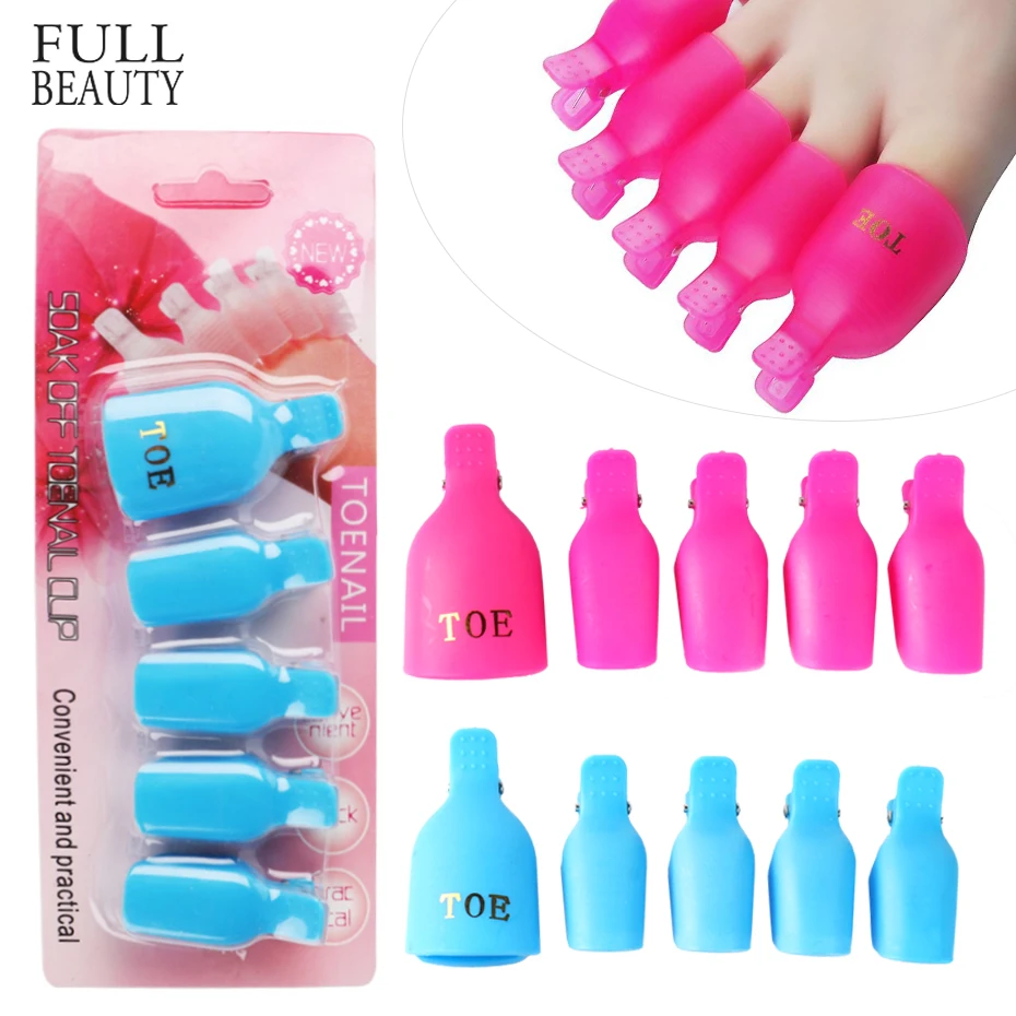 5 шт. колпачки для удаления гель лака на ногах|Жидкость снятия лака| |