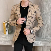 2021 brand clothing fashion mens spring high quality leisure business suitmale printing casual blazers jacket plus size s 3xl