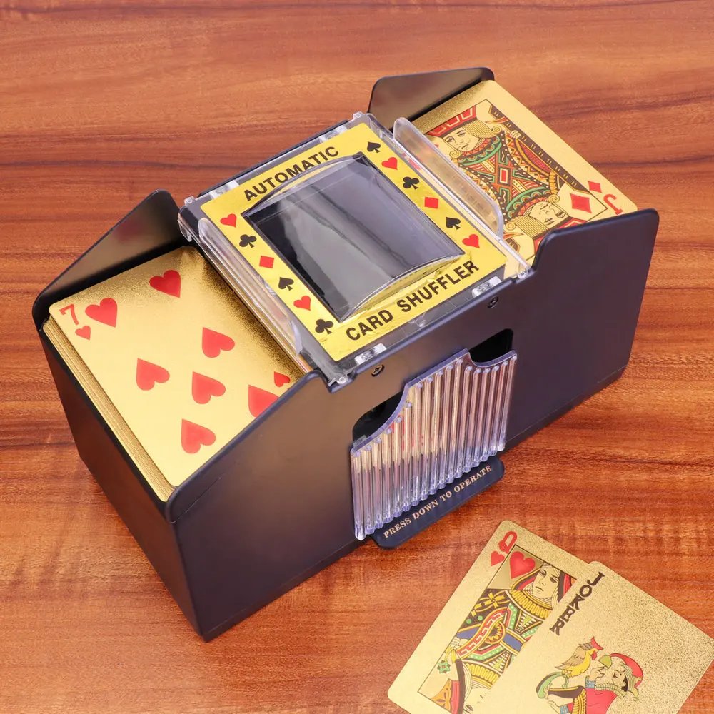 

Board Game Poker Electric Automatic Shuffler Perfect Without Battery for Bridge Poker Sized (Black,