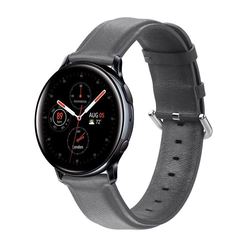 20 мм 22 ремешок для часов из натуральной кожи Samsung Galaxy Watch 42 Active Active2 40 44