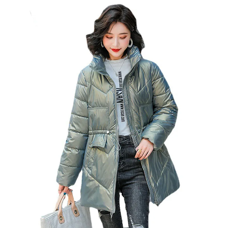 

Женское утепленное пальто, длинная парка с хлопковой подкладкой, зимняя верхняя одежда, 2021