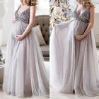 Платье-макси без рукавов с блестками для беременных женщин