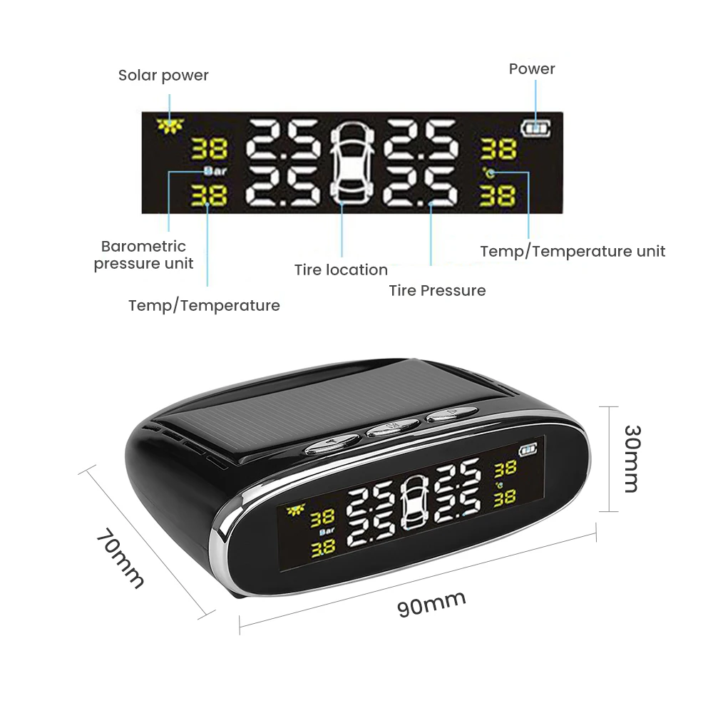 AOSHIKE TPMS датчик манометр для давления в шинах Автомобильная сигнализация на