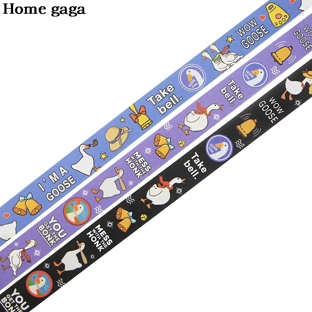 

D3388 Homegaga 15mmX5m Cute Goose Game Washi Tape Adhesive Tape DIY Scrapbooking Sticker Paper Tape Gift
