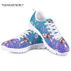 Фиолетовые градиентные женские кроссовки для отдыха на плоской подошве, сетчатые кроссовки на шнуровке для женщин, летняя легкая прогулочная обувь