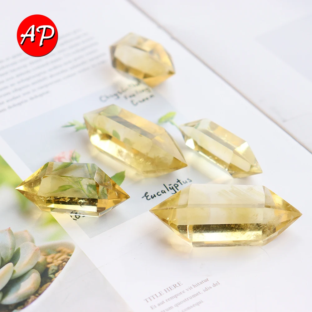 

1 шт. натуральный кристалл, колонна, цитрин, двойная конечная палочка, лимонно-желтый кварц, точка, домашний декор, рейки, драгоценный камень