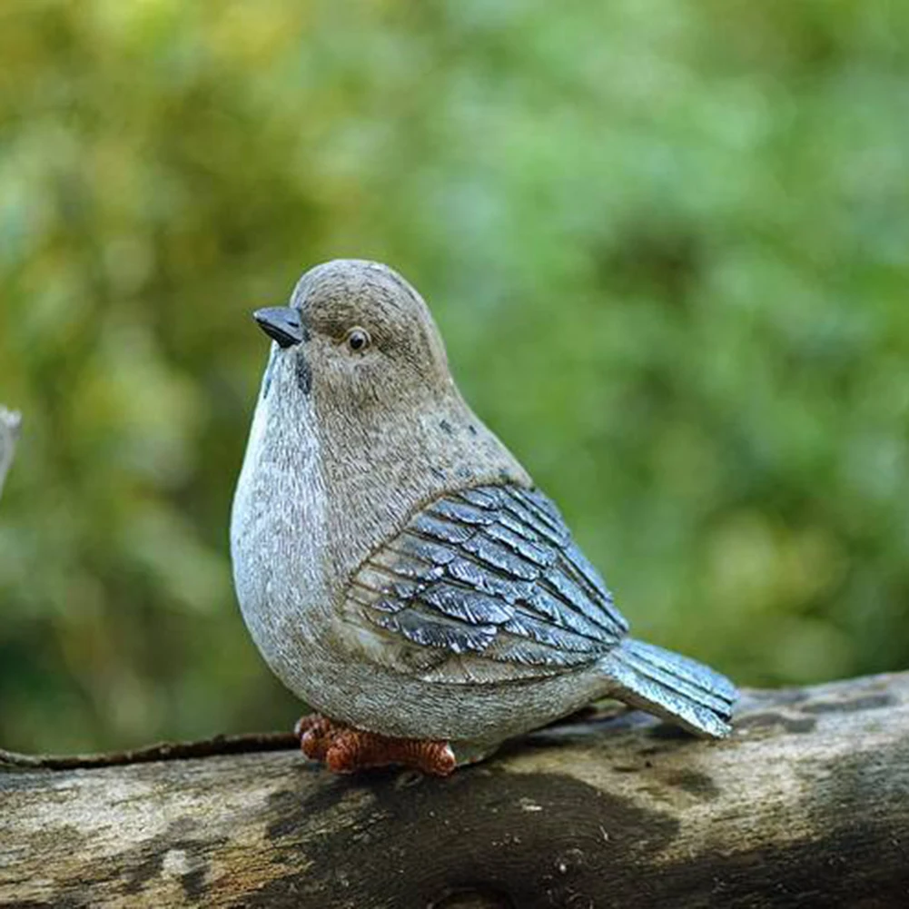 

6 Pcs Simulated Birds Animal Creature Decoration Handiwork Craftwork Miniature Figurine for Office Garden Outdoors