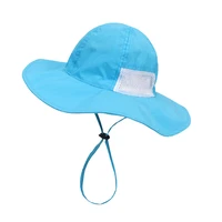summer baby hat big wide brim sunhat with mesh breathable fisherman cap children outdoor beach hats for boys girls 12 colors