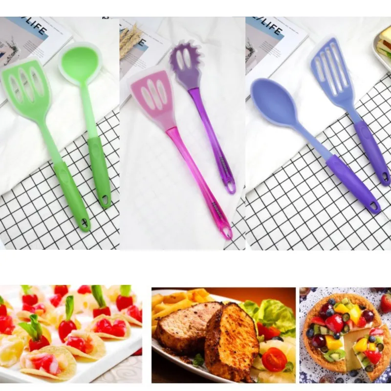

Non-Stick Kitchen large spoon set Cooking Shovel Silicone Spot Kitchen Utensil Set for Cookware Egg Cookie Cooking Gadgets