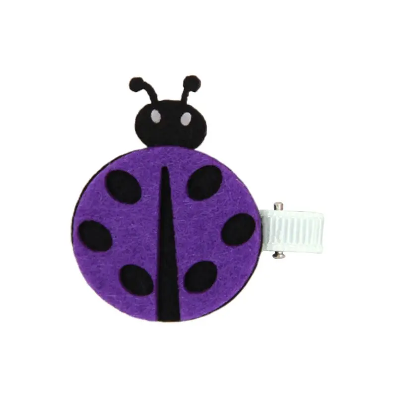 

8Pcs/set Colorful Ladybug Hairpins Felt Cloth Festival Party Hair Clips Headwear
