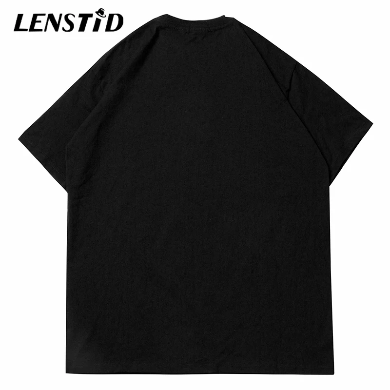 Футболка LENSTID мужская с коротким рукавом повседневная хлопковая рубашка в стиле