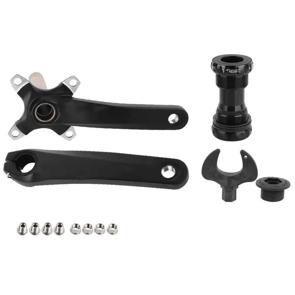 Прочный Черный Горный велосипед Интегрированный полый Кривошип левый и правый