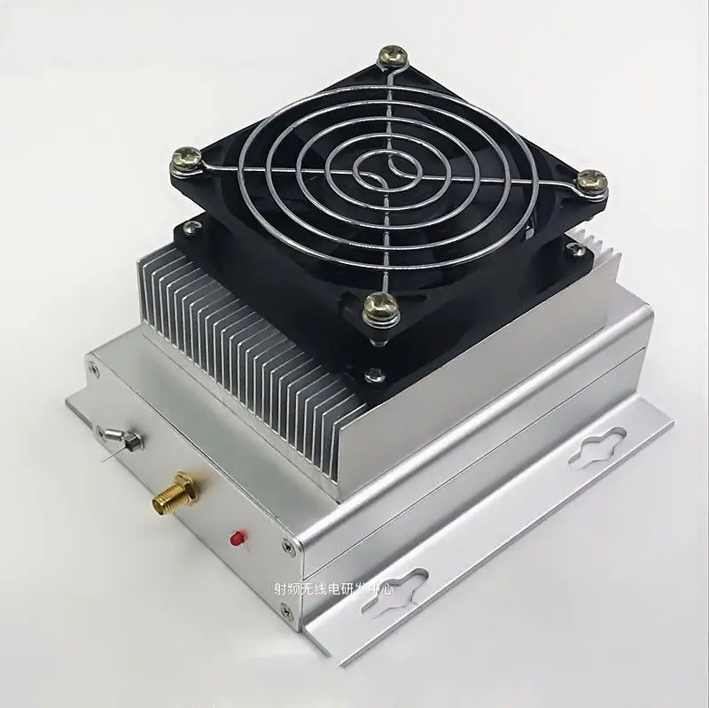 UHF 400-470MHZ 433MHZ 50W Ham Radio Power Amplifier Interphone + Heatsink + Fan