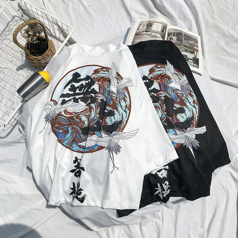 Новое летнее мужское кимоно JDDTON модный кардиган куртки юката тонкая верхняя