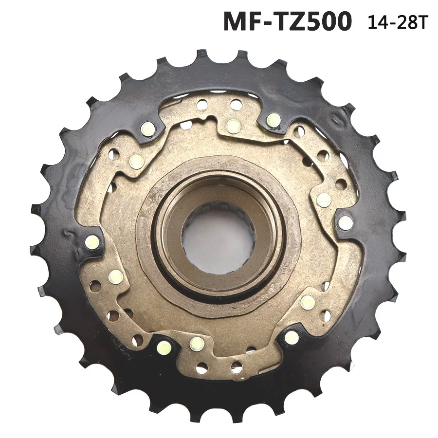 Shimano MF-TZ500 7 скоростная велосипедная кассета свободного хода 14-28T 14-34T Звездочка 7s сталь для MTB дорожный складной велосипед аксессуары