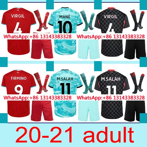 

20-21 custom shirt +sock Set 2020 Top LiverpoolES Thai Best quality adult Top Best sale 2021 Free shipping