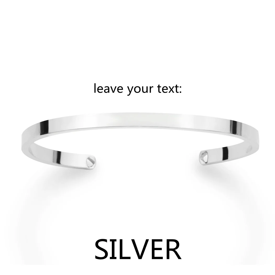 Персонализированный браслет на заказ с именем буквами текстом гравировкой